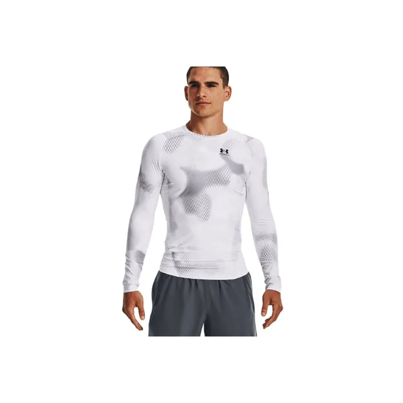 Under Armour Men's UA Iso-Chill Compression Printed Long Sleeve White-2
